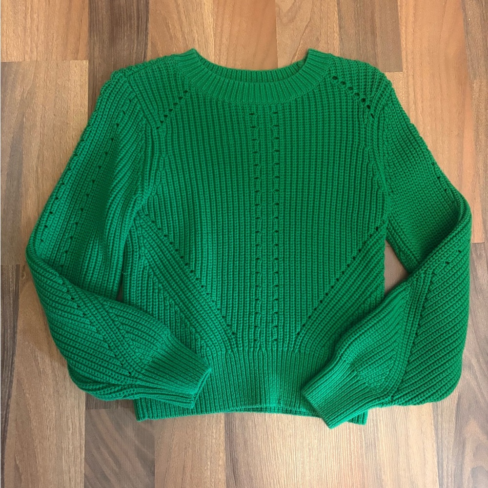 H&M Vibrant Green Crew Neck Sweater
